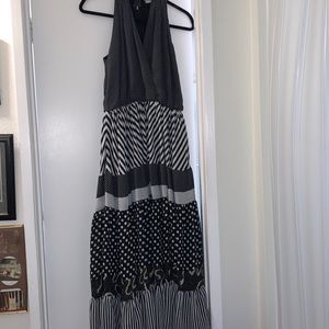 1980s Ronnie Heller Designs Geometric Print dress VINTAGE